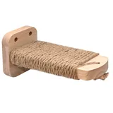 SIYUNTECH® Katzentreppe Wand(1pcs), Kletterwand Katzen, Wandliege Katzen, mit Einlage-Handwerkskunst, aus 2cm Massives Gummiholz, für Katze Klettern Spielen, Maximale Tragfähigkeit 35kg