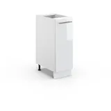 Vicco Apothekerschrank Fame-Line Weiß Hochglanz/Weiß 30 cm ohne Arbeitsplatte