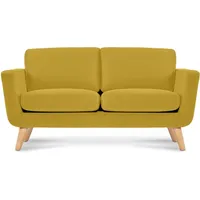 Schlafsofa mit Armlehnen 'tagio', Gelb, Stoff, Scandinavian, 153x80x84 cm - Konsimo