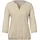 STREET ONE Tunikashirt STREET ONE, Damen, Gr. 38, beige (cotton beige), Web, 100% Baumwolle, unifarben, comfort fit normal, Rundhals, elastischer Bund, Shirts, mit 3/4 Ärmeln