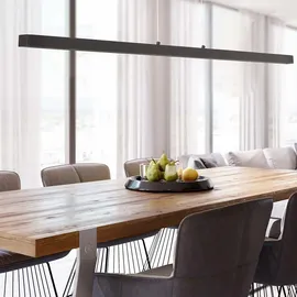 Steinhauer Esszimmerleuchte Hängelampe Leuchte LED Touch Dimmer Höhenverstellbar schwarz