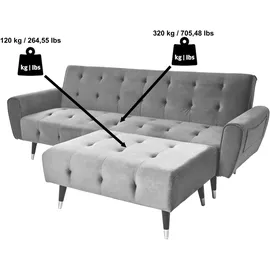 Jahnke CHILLAX DREAM 3-Sitzer grau