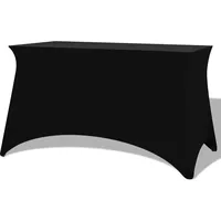 vidaXL Stretch-Tischhusse 2 Stk. 183 x 76 x 74 cm Schwarz