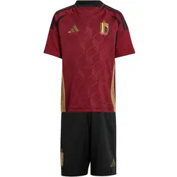 adidas RBFA Belgien Heim Minikit 2024 Kinder IQ0758 - team coll burgundy 2/black 110