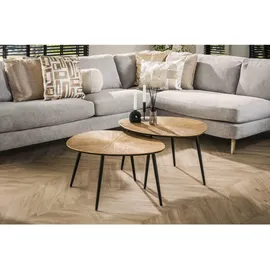 KAWOLA Couchtisch TIBALI Set 2-tlg. Metall bronze oval