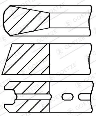 GOETZE ENGINE Kolbenringsatz 0843160000 für MAN