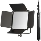 Walimex LED Niova 100-F Pro 100W Bi Color Set1, Dauerlicht, Schwarz