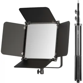 Walimex LED Niova 100-F Pro 100W Bi Color Set1, Dauerlicht, Schwarz