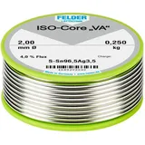 Felder Löttechnik ISO-Core VA Lötzinn Spule Sn96,5Ag3,5 0.250kg 2mm