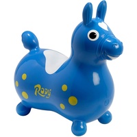 Cavallo Rody Sprungpferd, Hüpfpferd, Hüpftier, Sprungtier aufblasbar, Blau