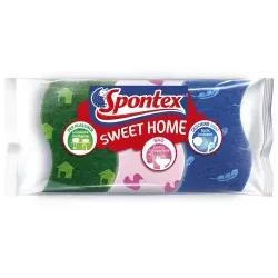 Spontex Sweet Home Schwamm-Set 19500017 , 1 Packung = 3 Stück