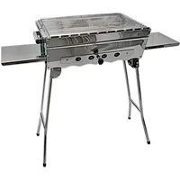 Grillpeter Mangal Khan Edelstahl Schaschlik Grill mit Grillrost