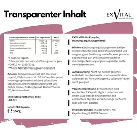 Exvital Biotin Komplex Kapseln 240 St.