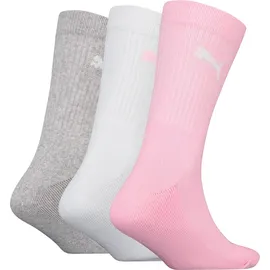 Puma Kinder Socken, Vorteilspack - Sport Junior, Frottee-Sohle, Rippbündchen, Logo Rosa 31-34 3er Pack (1x3P)