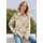 GOLDNER Hemdbluse mit floralem Muster Beige 46