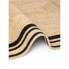 HANSE HOME Looma Juteteppich", natur, gold, schwarz, B:200cm H:7mm L:300cm, Jute Teppiche, Teppich, Handgewebt, Jute Naturteppich, Boho, Wohnzimmer, Schlafzimmer