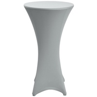 Beautissu Stehtischhusse Stella Stretch Silbergrau, 70cm Ø 70 cm