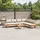 vidaXL Gartensofa-Set 4-tlg. braun/creme