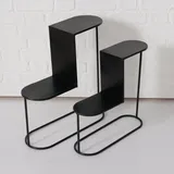 Boltze Blumentreppe Pluto 18 x 55 x 50 cm Schwarz