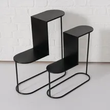 Boltze Blumentreppe Pluto 18 x 55 x 50 cm Schwarz