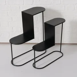 Boltze Blumentreppe Pluto 18 x 55 x 50 cm Schwarz