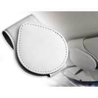 KAPSING brillenhalter für Auto, Auto sonnenbrillenhalter, Universal Leder Brillenhalter für Auto, Brillenhalter für Auto mit Kartenkarten Clip(grau)