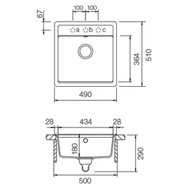 Schock Mono N-100S Einbau G Bronze + Excenterbetätigung