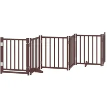 vidaXL Hundetor 300 x 100 cm Braun/Tannenholz
