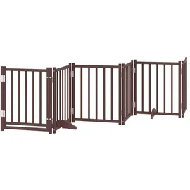 vidaXL Hundetor 300 x 100 cm Braun/Tannenholz