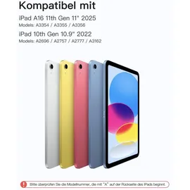 Inateck Keyboard iPad 11" QWERTZ für Chuwi HiPad 11 Schwarz/Grau