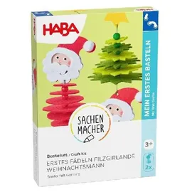 HABA Erstes Fädeln Filzgirlande Weihnachtsmann Bastelset