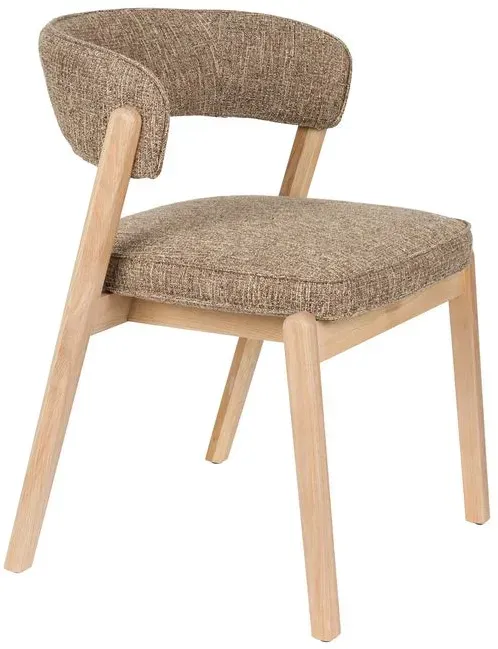 2er-Set Zuiver Stuhl Bright Stoff Braun