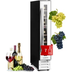 Klarstein Vinovilla 7 Built-in Uno Quartz Einbau-Weinkühlschrank Weißes Glas Weiß