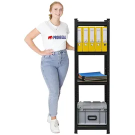 berlinlodge Ragnar Bücherregal 150 x 45 x 45 cm Schwarz