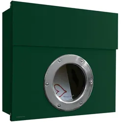 Radius Design Letterman 1 Briefkasten ohne Pfosten | dunkelgrün (RAL 6005) | ohne Klingel