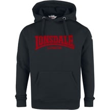 Lonsdale Herren Hooded One Tone Kapuzenpullover, Schwarz, L