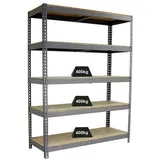 Proregal Schwerlastregal Big Wood Yeti Five HxBxT 200 x 150 x 45 cm Fachlast 400 kg Verzinkt