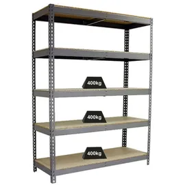 Proregal Schwerlastregal Big Wood Yeti Five HxBxT 200 x 150 x 45 cm Fachlast 400 kg Verzinkt