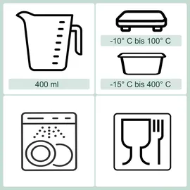 Relaxdays Glasbehälter 400 ml 6 St.