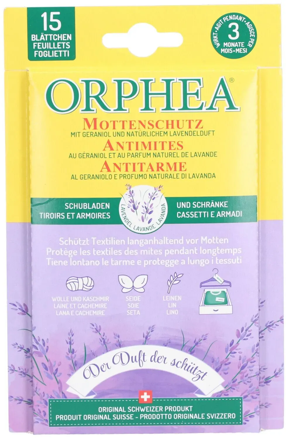 Orphea Mottenschutz Blätter Lavendel 15 Stk