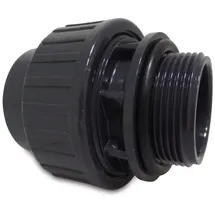Mega Group - Mega Verschraubung Mit O-ring Pvc-u 50 Mm X 1 1/2 Zoll Klebemuffe X Außengewinde 10 Bar, Grau