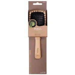 PARSA Beauty Profi FSC Holz Haarbürste Paddle Klein mit Kunststoffstiften