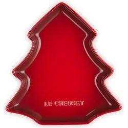 Le Creuset Christmas Snack-Teller Weihnachtsbaum kirschrot