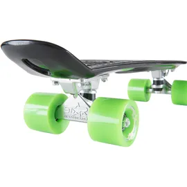 Star-Skateboard Kicktail grün/schwarz