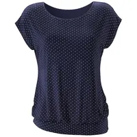 LASCANA Longshirt Damen marine-gepunktet Gr.52/54