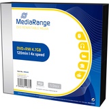 MediaRange DVD+RW 4.7GB|120min 4-fache Schreibgeschwindigkeit, wiederbeschreibbar, 5er Pack im Slimcase, MR449