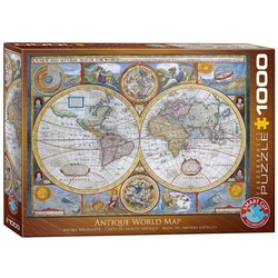 EUROGRAPHICS Puzzle Antique World Map (Puzzle), 1000 Puzzleteile