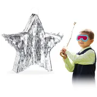 Relaxdays Pinata Stern, silber Silber