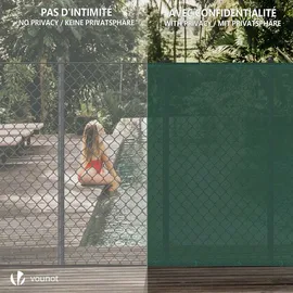 VOUNOT VOUNOT® Zaunblende 1.8×10m, Sichtschutz Zaun 150 g/m2 HDPE Schattiernetz, Grün