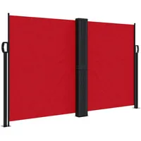 vidaXL Seitenmarkise Ausziehbar Rot 140x1200 cm